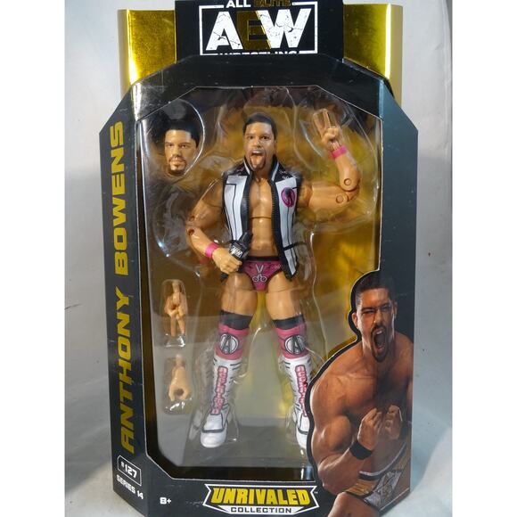 AEW Unrivaled 14 The Acclaimed Max Caster #129 & Anthony Bowens #127 Figures New - Picture 9 of 10